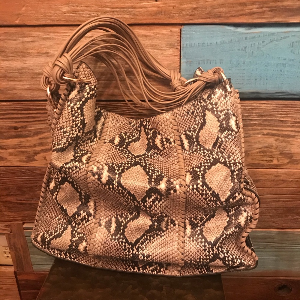 Stuart Weizmann Novocoquette snake leather bag